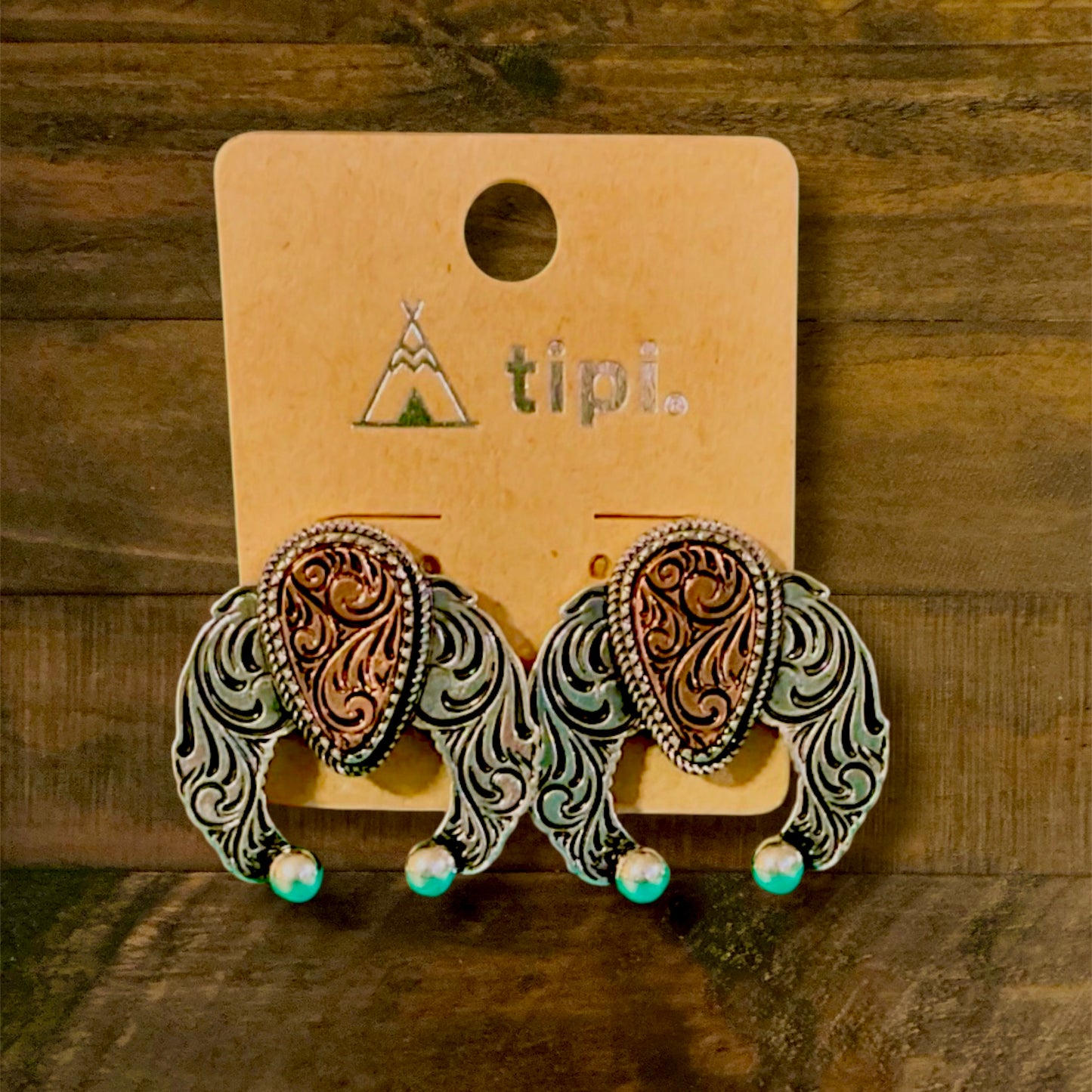 Western Designed Tooled Earrings