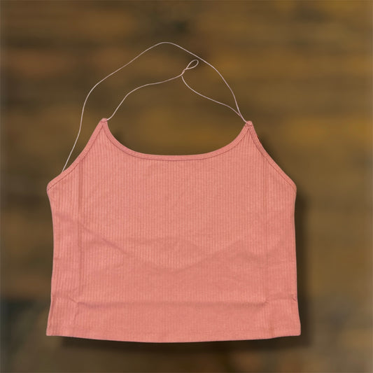 Light Pink Thin Strapped Crop Top