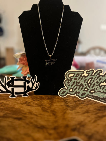 Stainless Steel Pointer Dog Necklace