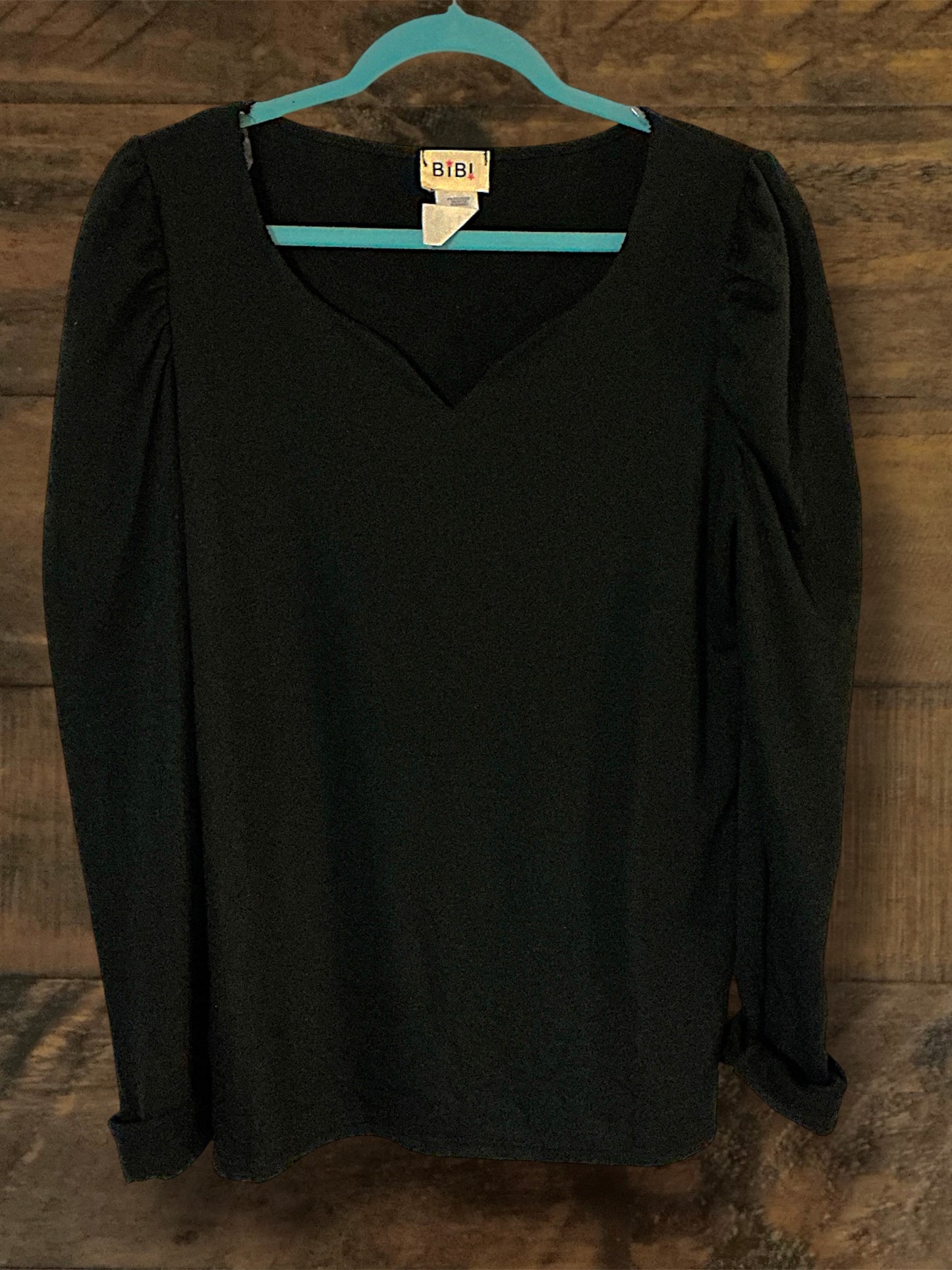 Black Basic Long Sleeve Top