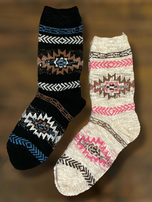 Aztec Print Socks