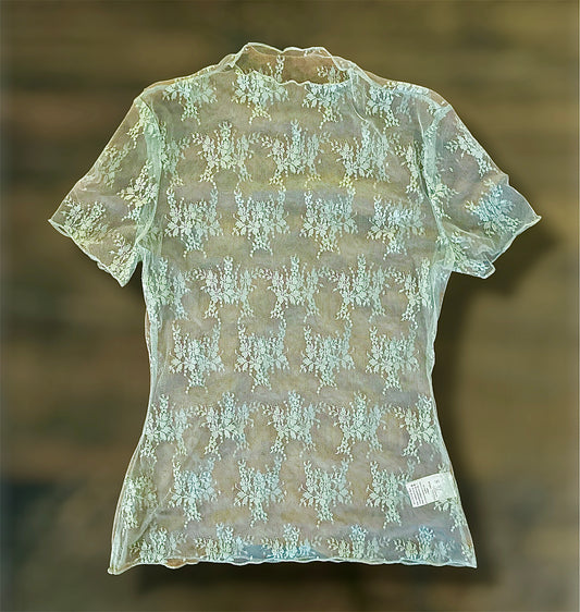 Mint Lace Mock Top