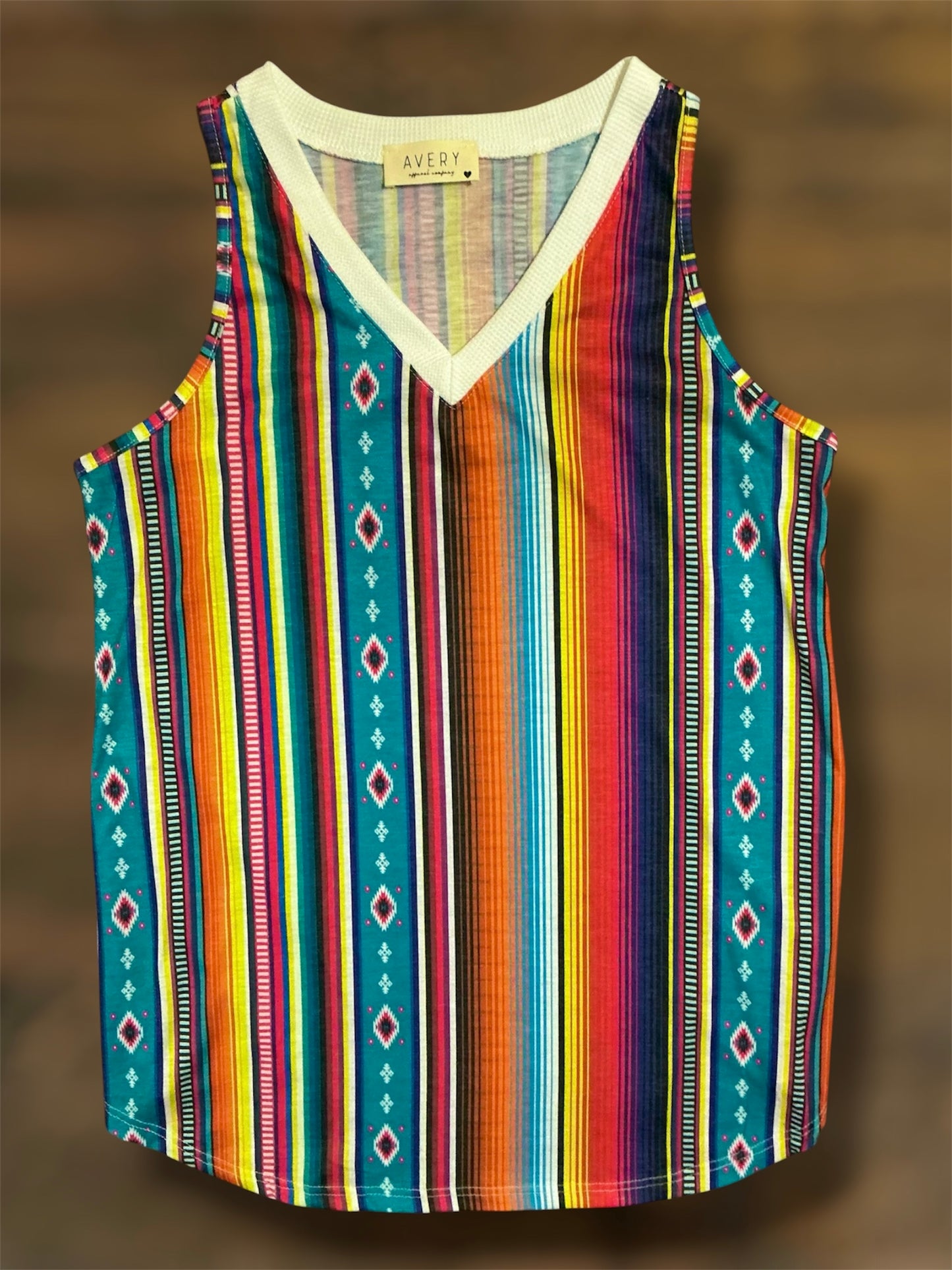 Serape Colored V Neck Tank