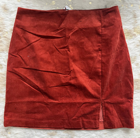Rust Corduroy Skirt
