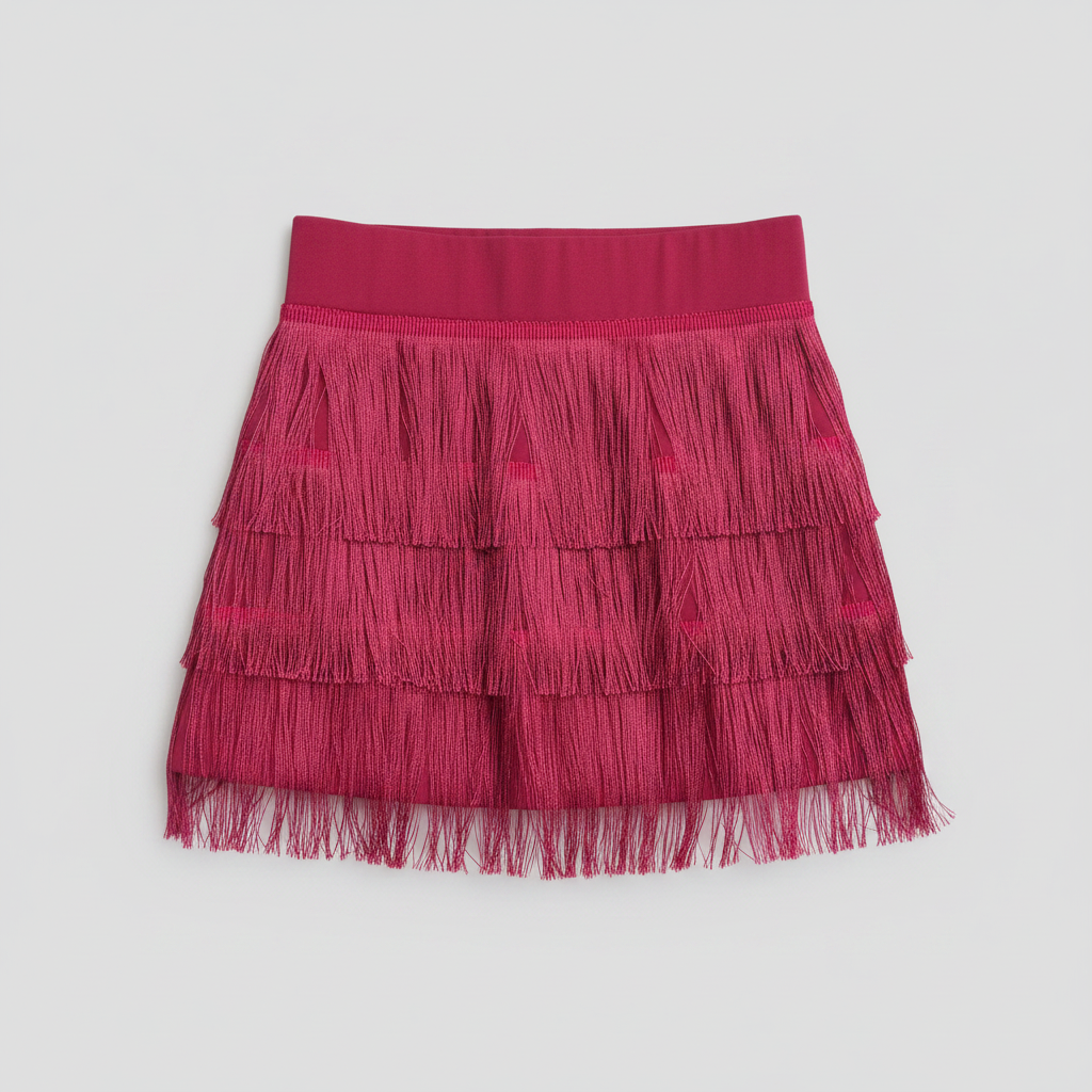 Pink Fringe Skirt