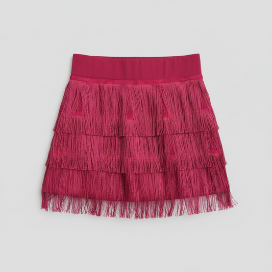 Pink Fringe Skirt