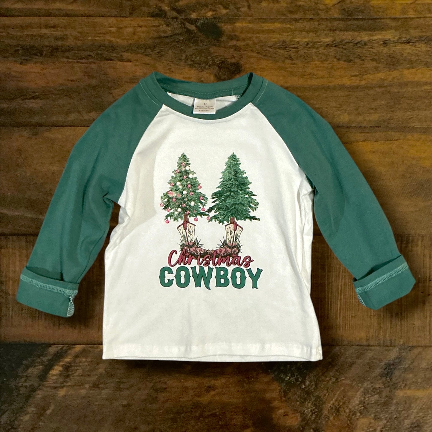 Christmas Cowboy Long Sleeve Top