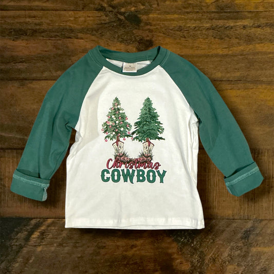 Christmas Cowboy Long Sleeve Top