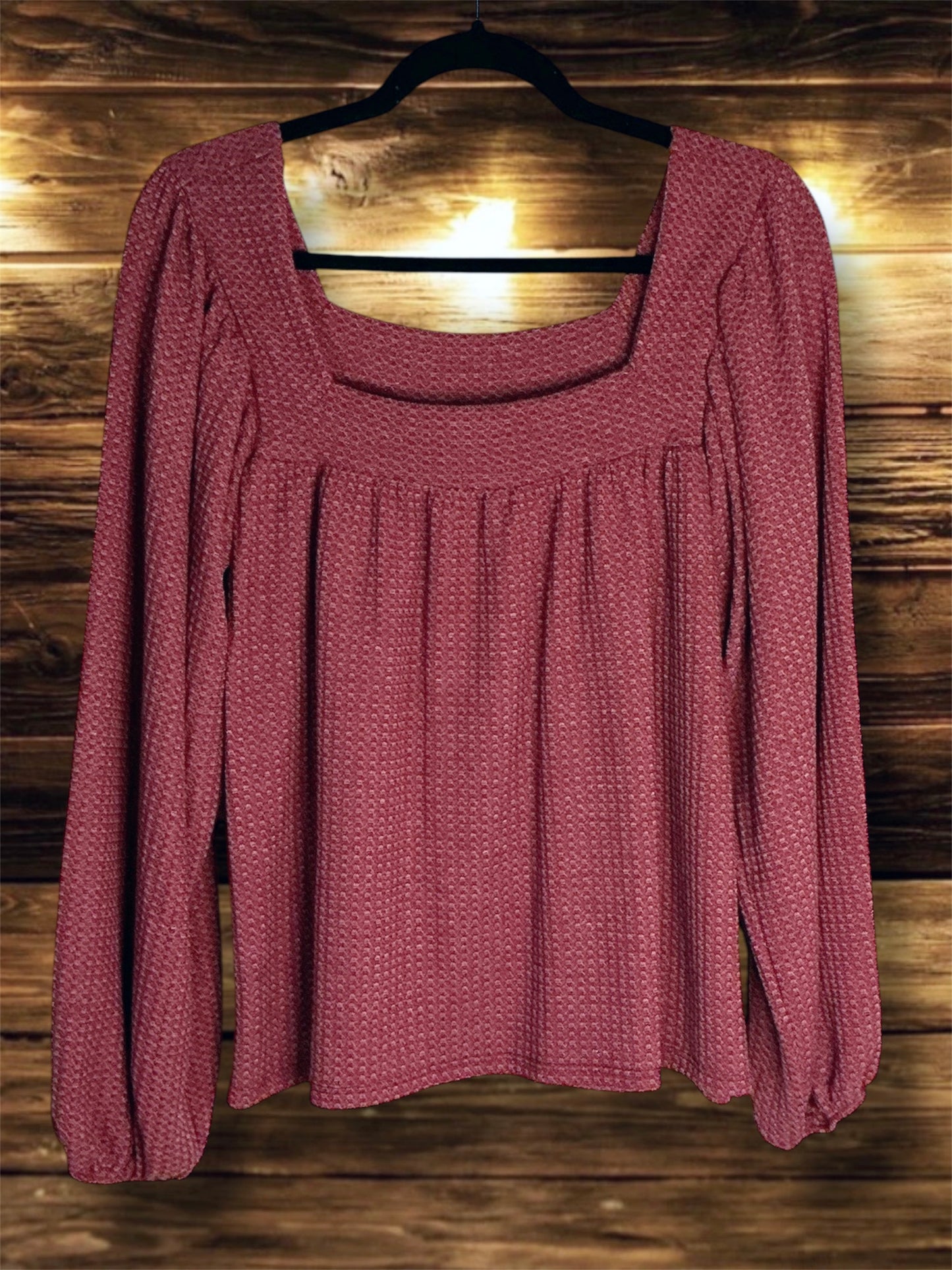 Mauve Waffle Top