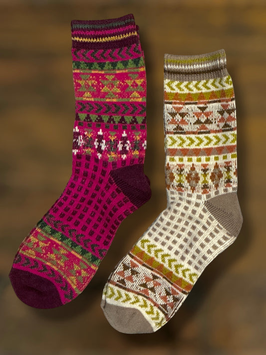 Geometric Print Socks
