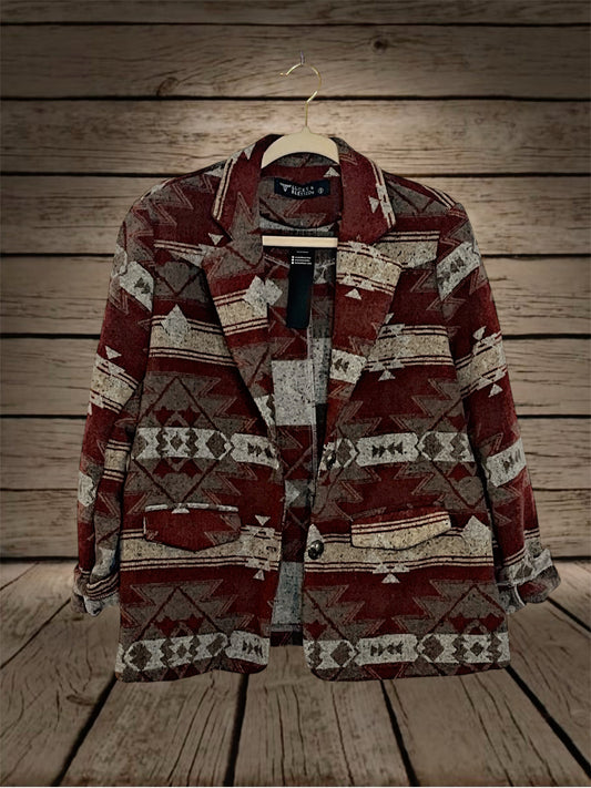 Red Aztec Blazer