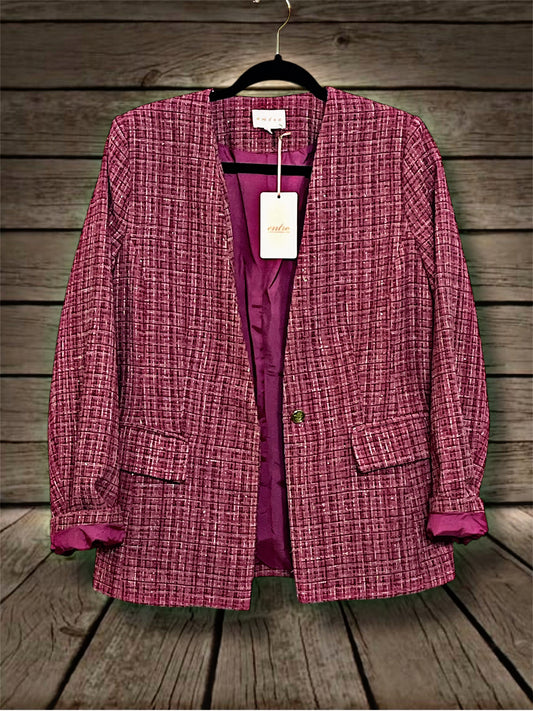 Pink Linen Blazer