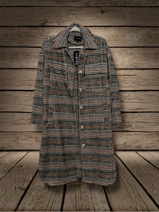 Plaid Trench Coat