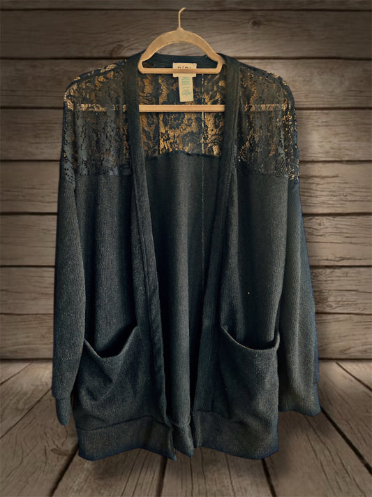 Black/Lace Cardigan