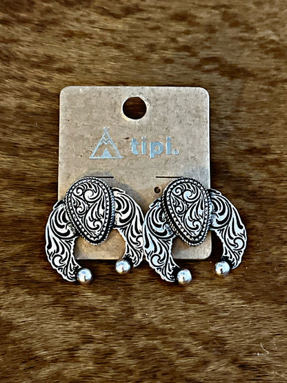 Western Designed Tooled Earrings