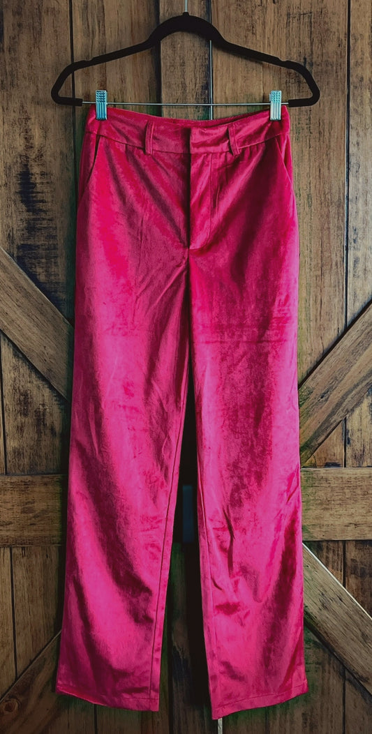 Red Velour Pants