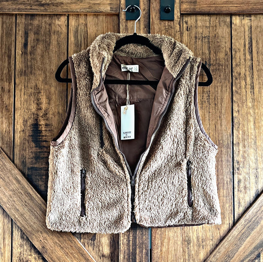 Mocha Faux Fur Vest