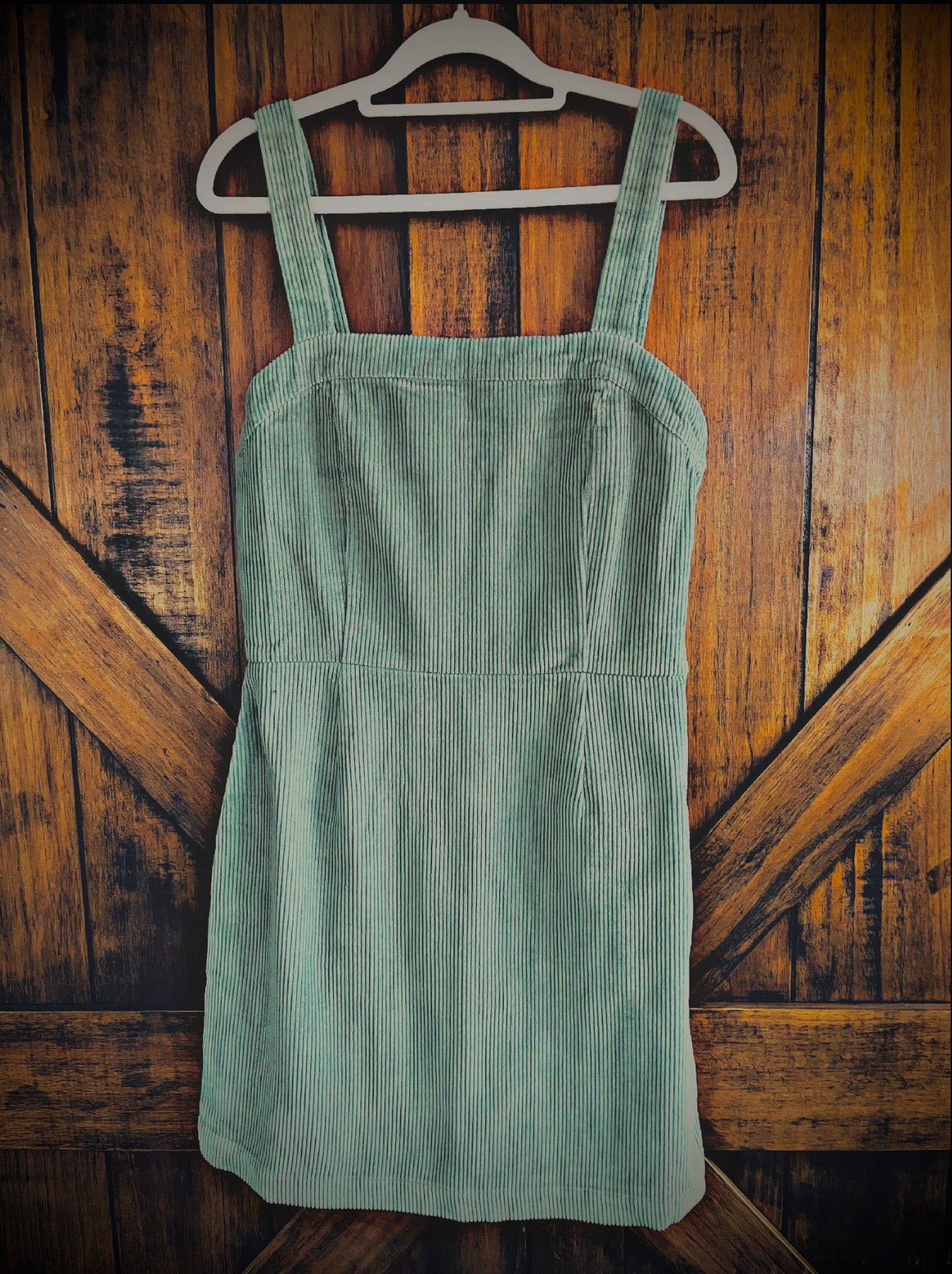 Mint Corduroy Dress