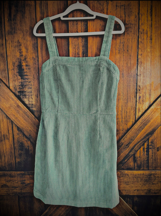 Mint Corduroy Dress