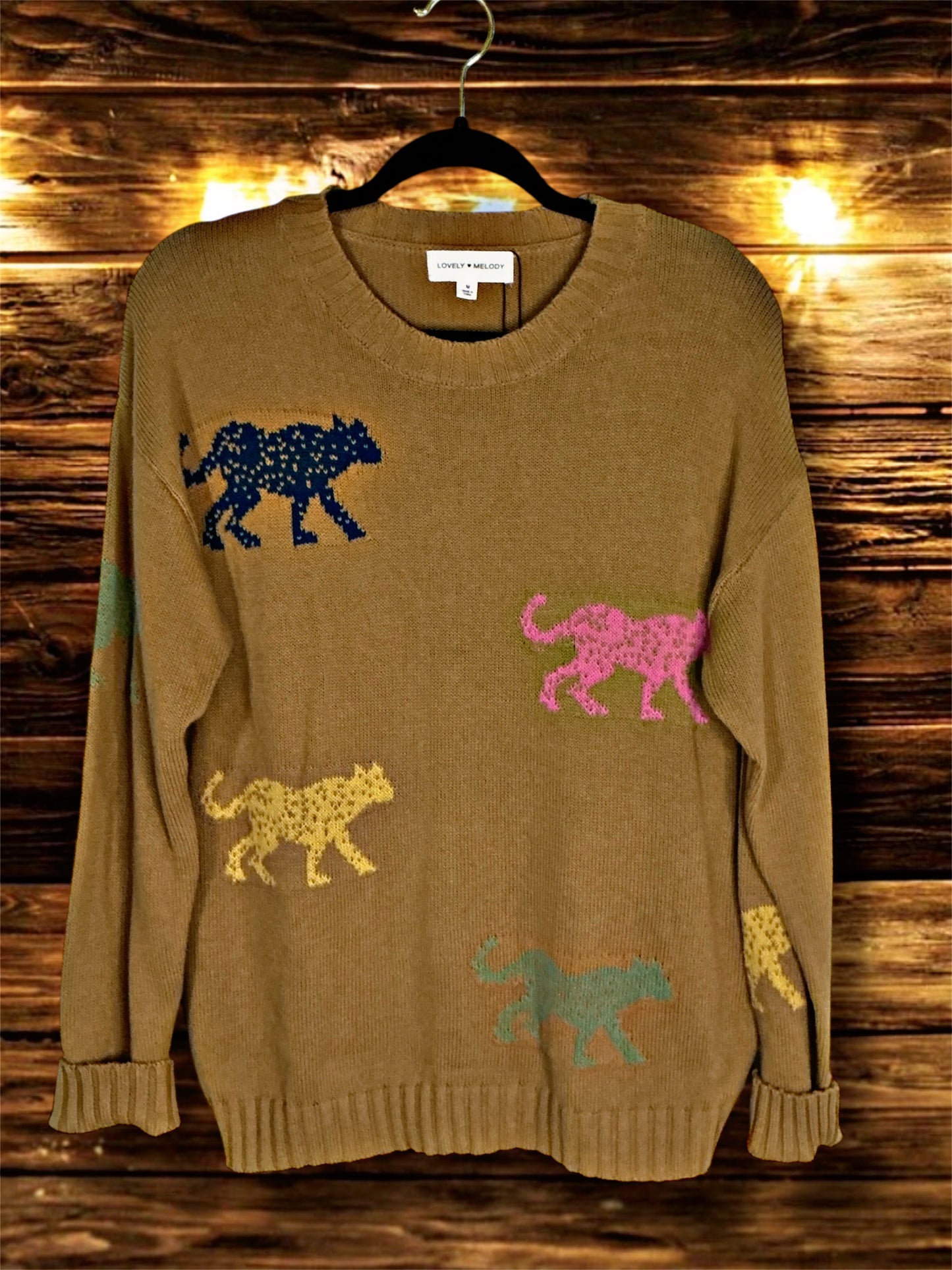 Camel Colored Tiger Sweater