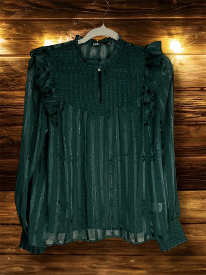 Emerald Green Sheer Top