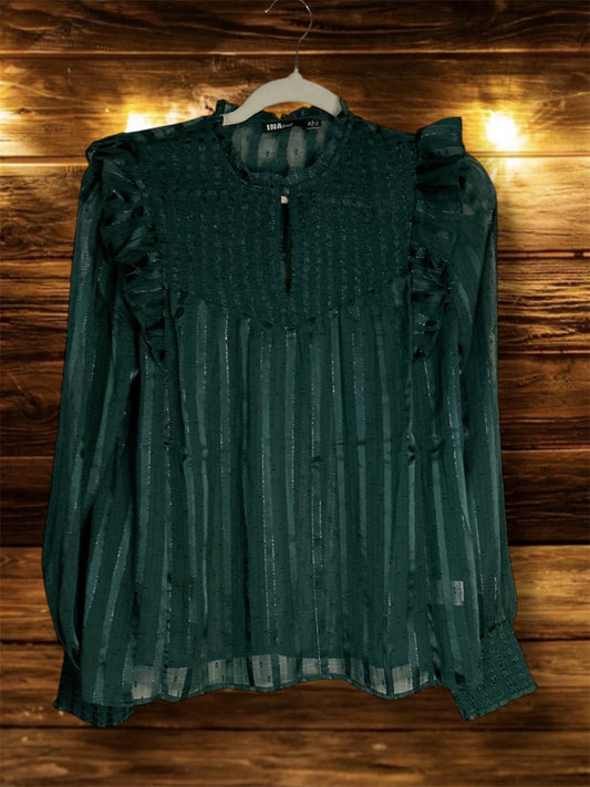 Emerald Green Sheer Top