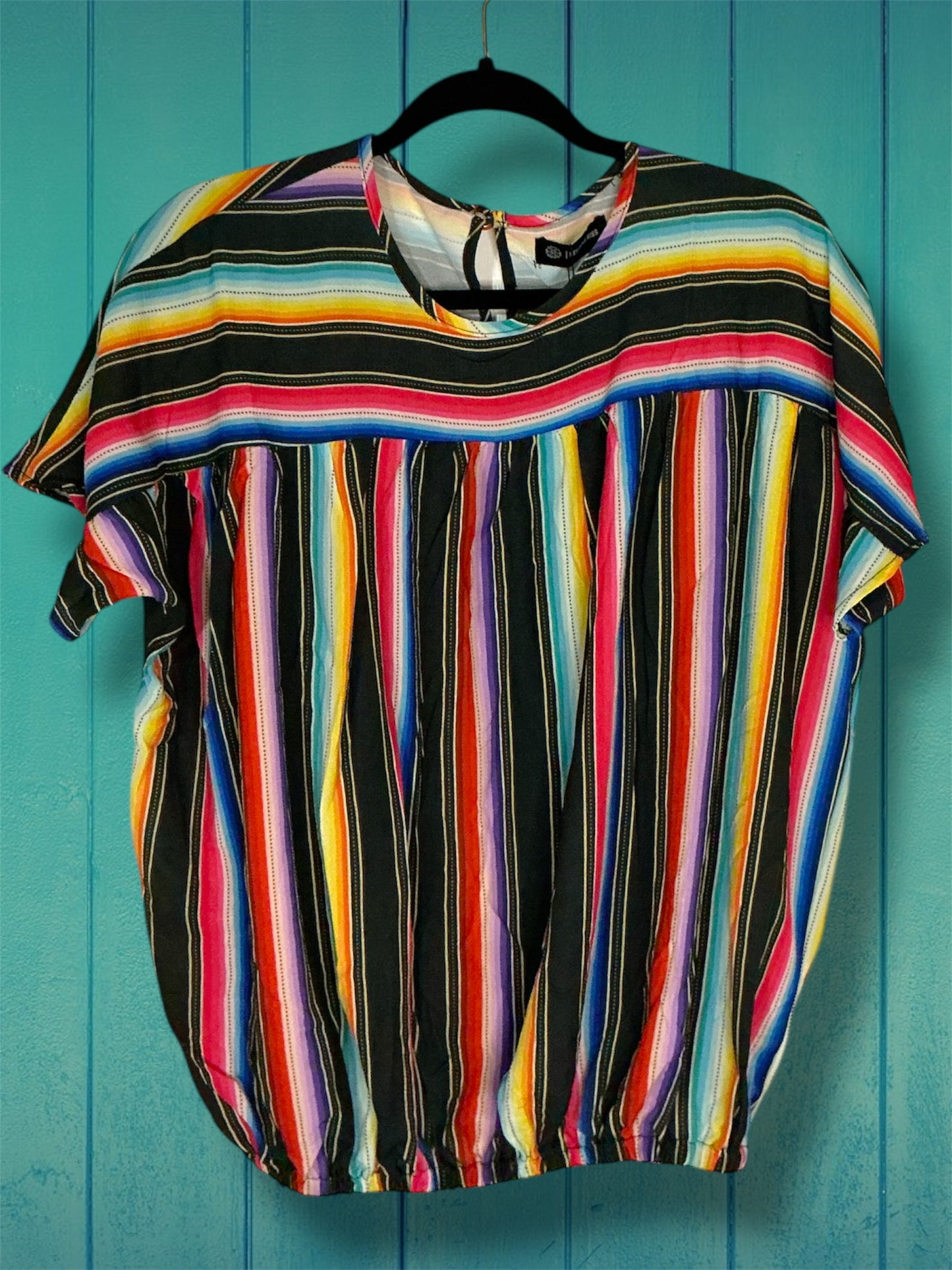 Black/Serape Top