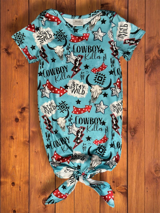 Cowboy Killer Infant Gown