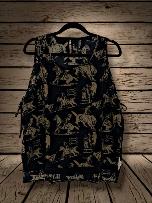 Black/Brown Bronc Riding Tank