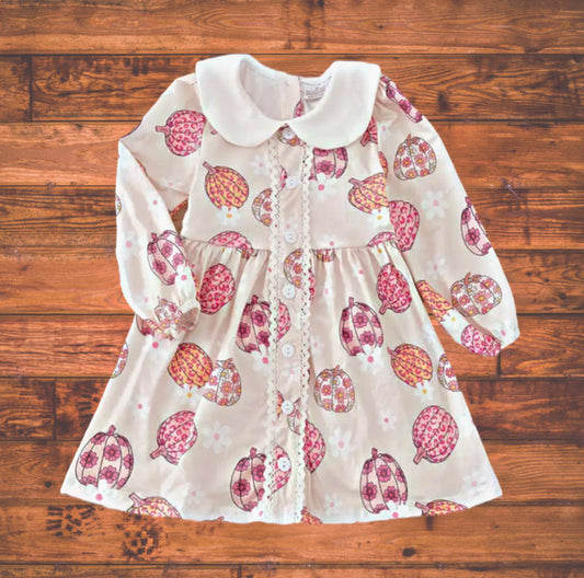 Pumpkin Printed Dress