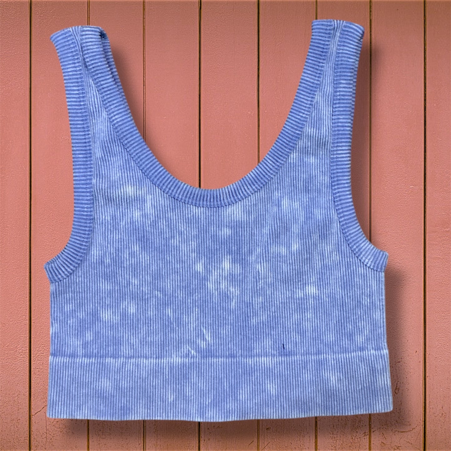 Blue Mineral Washed Ribbed Brami