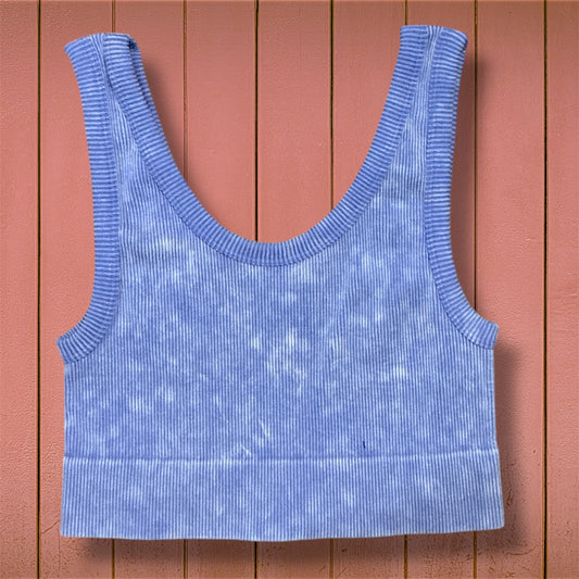 Blue Mineral Washed Ribbed Brami