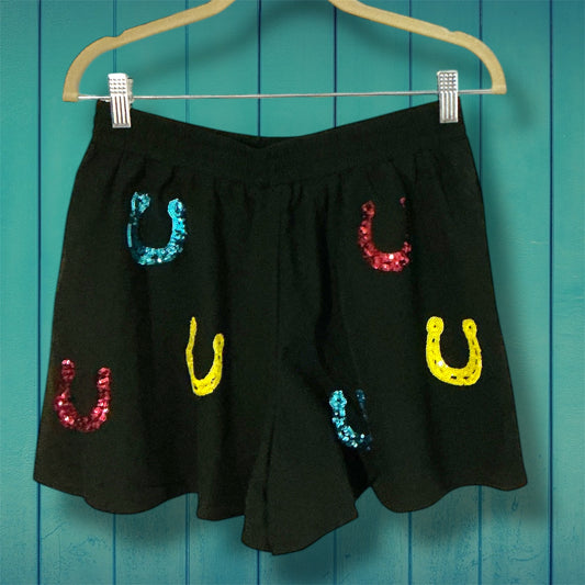 Sequin Horseshoe Shorts