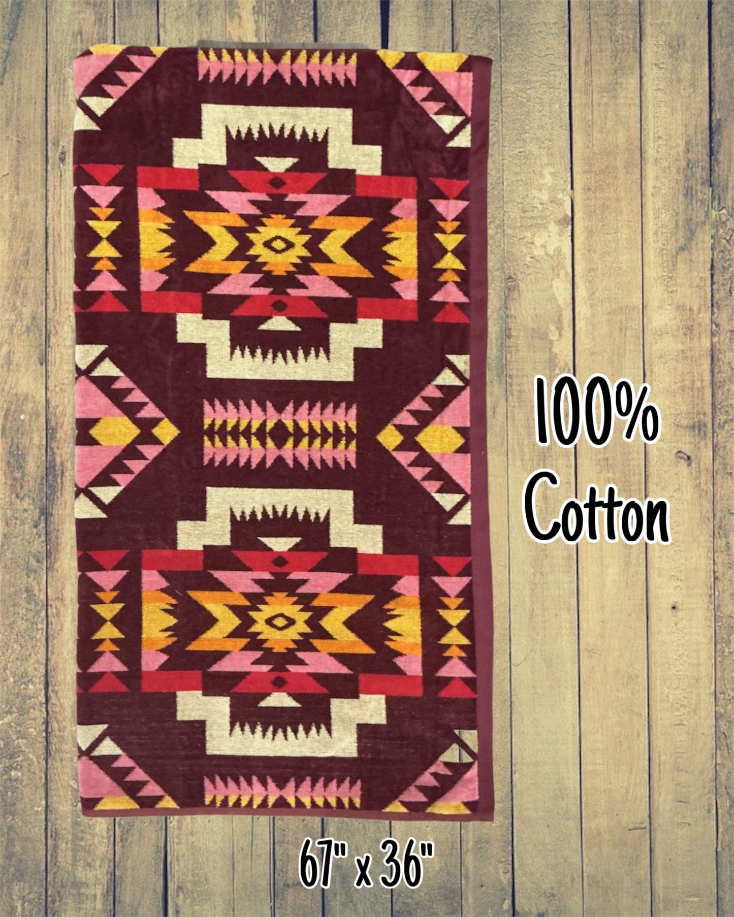 100% Cotton Southwest Print Towels