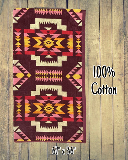 100% Cotton Southwest Print Towels