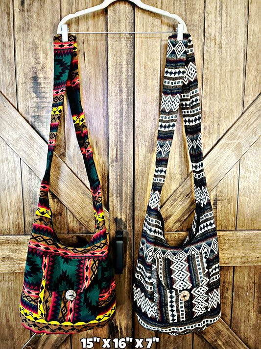 Southwest Print Crossbody Hobo Messenger Purses