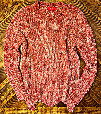 Red Bean Chenille Sweater