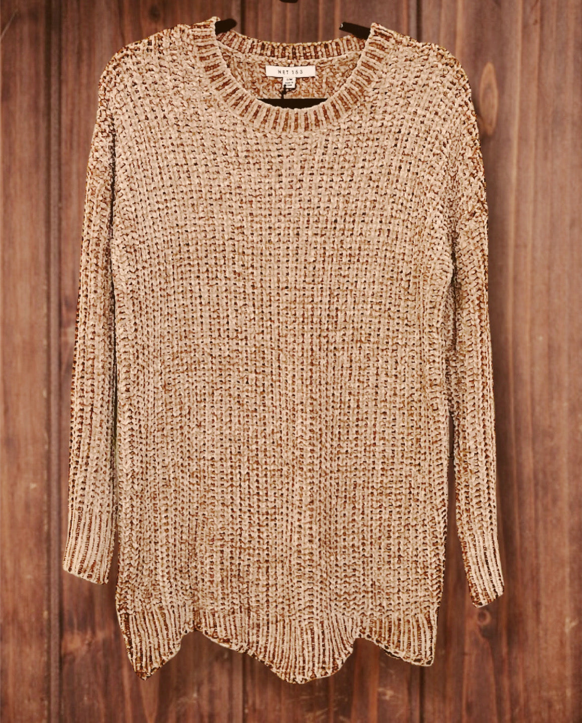 Chenille Taupe Sweater