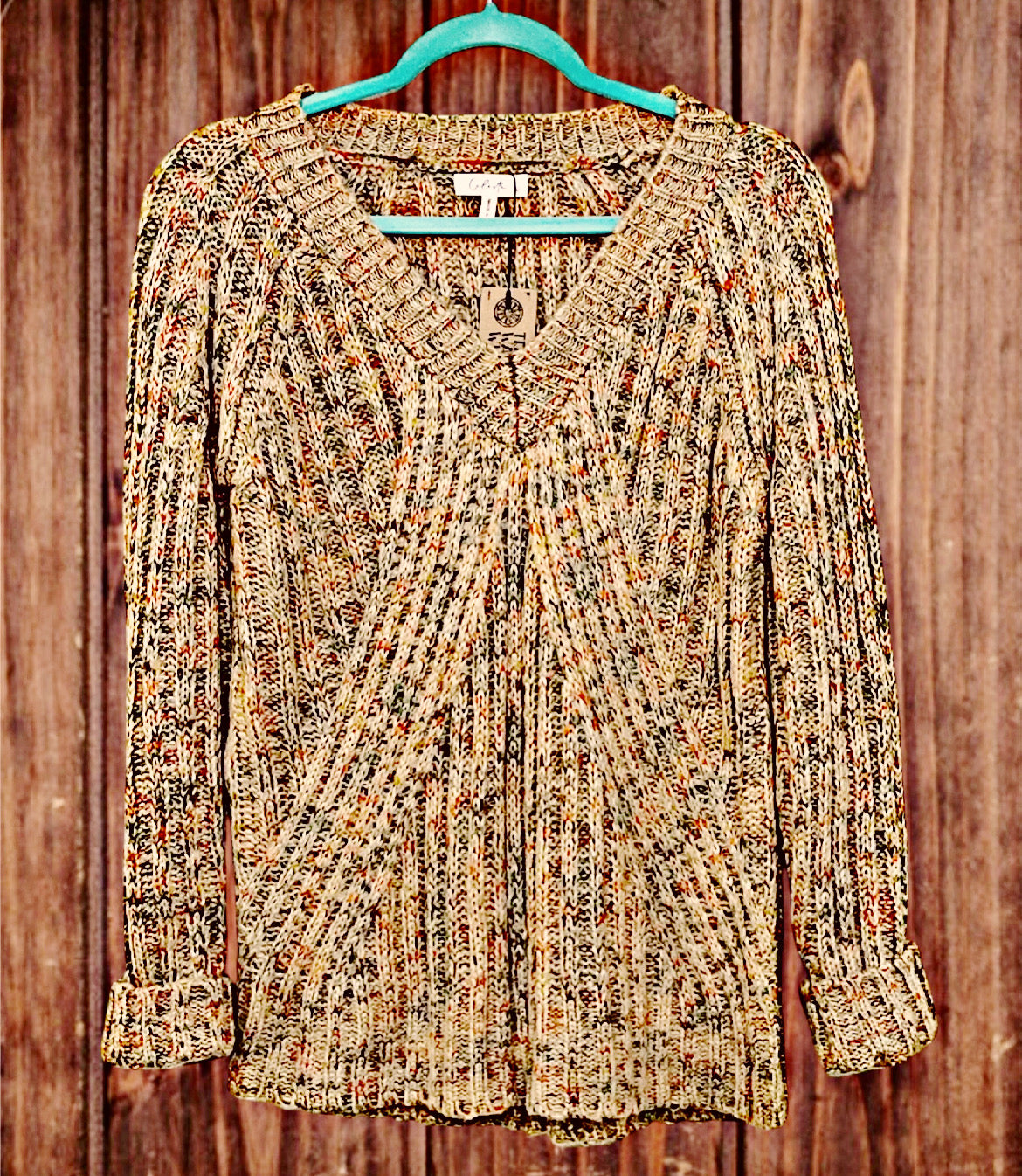 Taupe/Multicolored Sweater