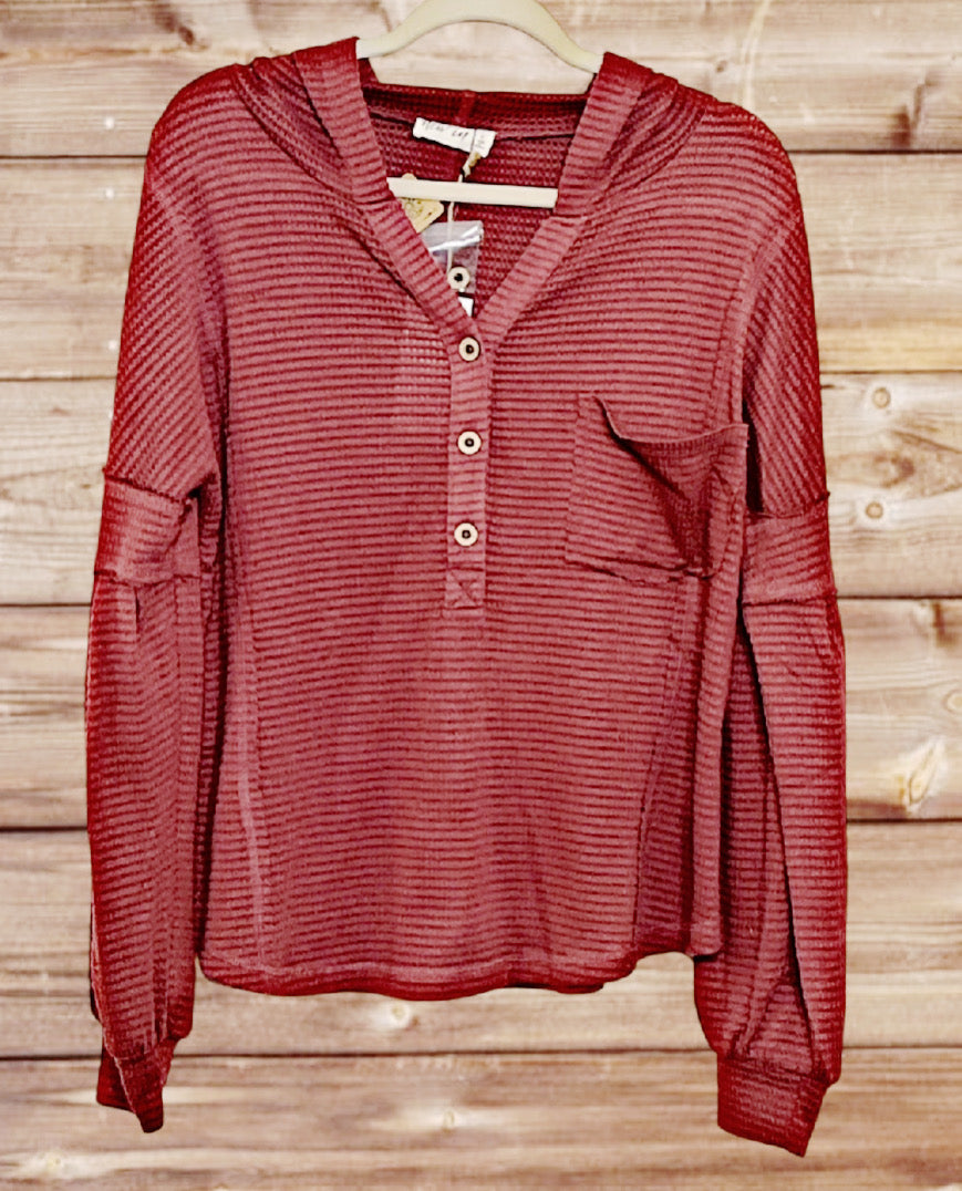 Brick Hooded Pullover