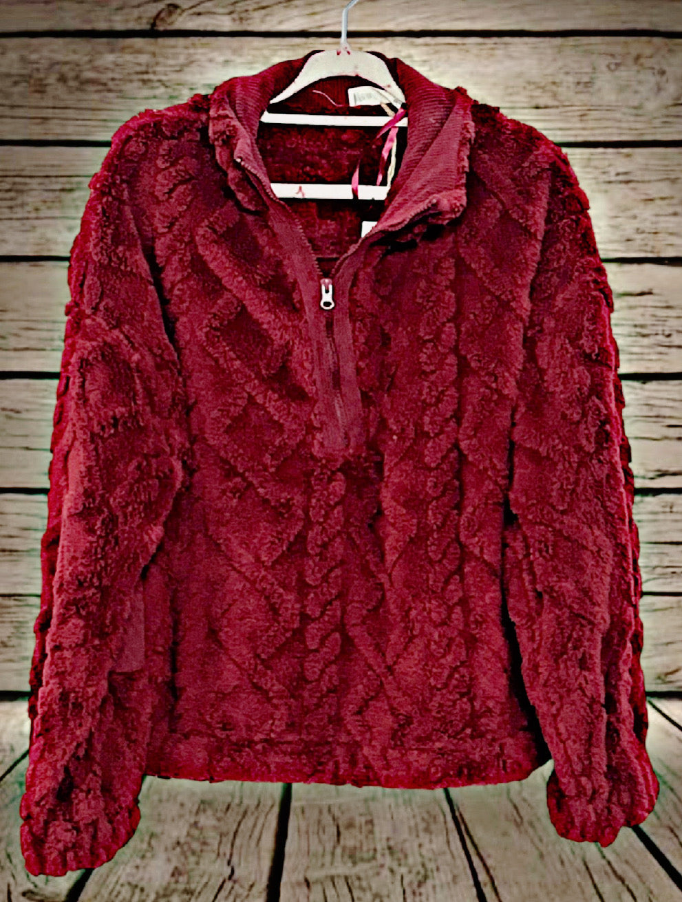 Wine Half Zip Pullover