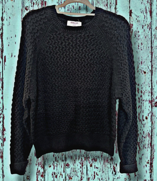 Black Textured Sweater