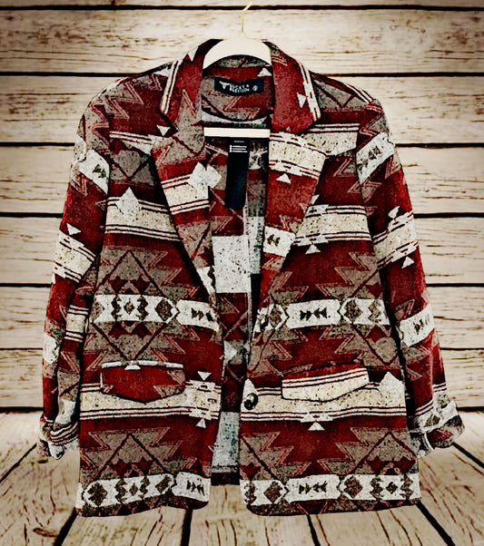 Red Aztec Blazer
