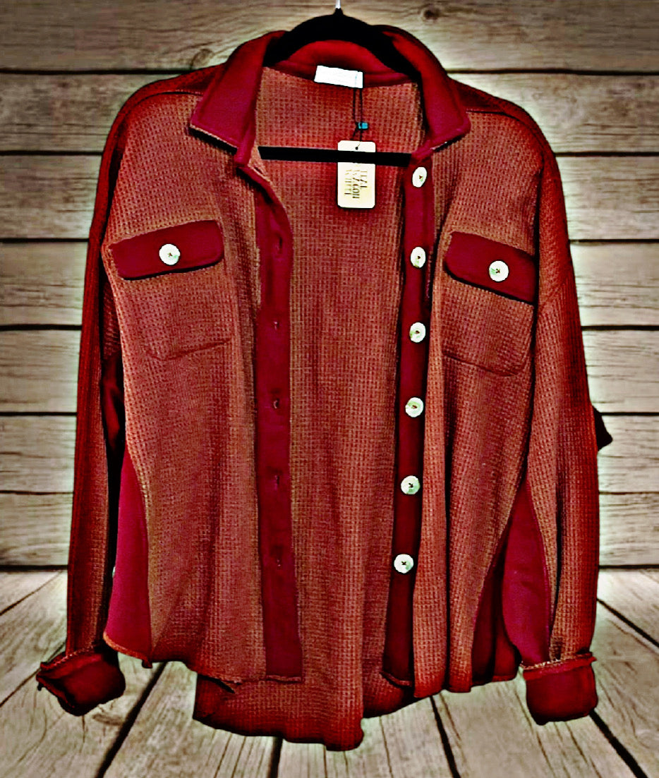 Wine Waffle Shacket