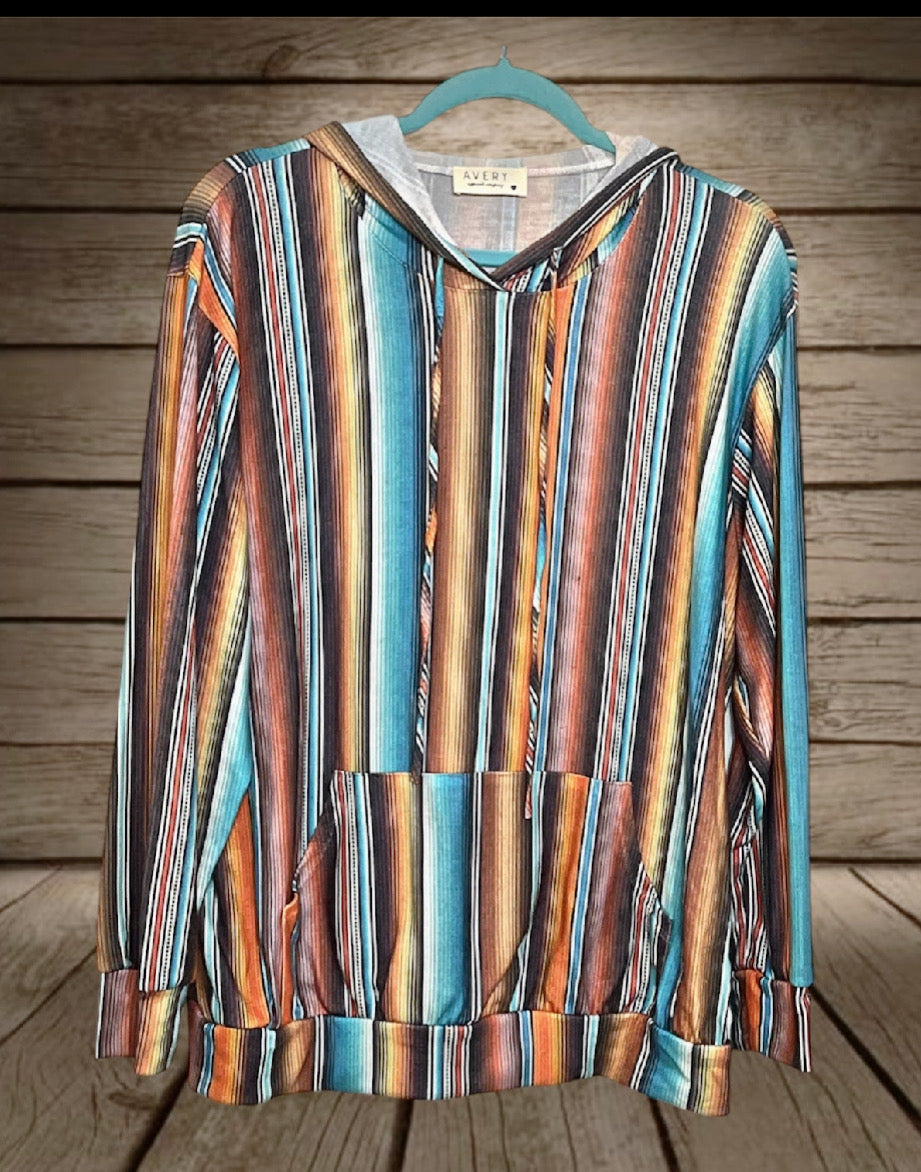 Serape Print Hoodie