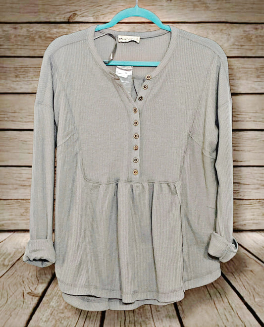 Light Grey Waffle Top