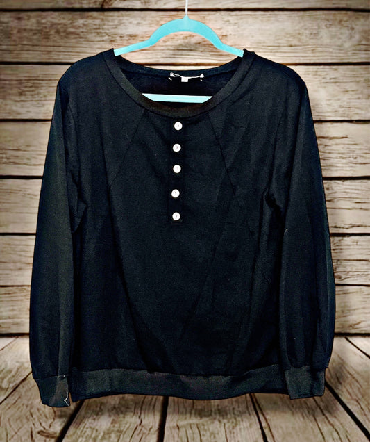 Black Henley Top