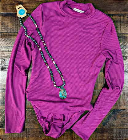 Plum Double Layered Bodysuit