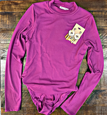 Plum Double Layered Bodysuit