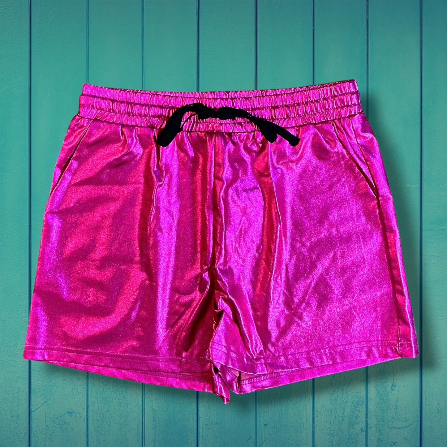 Pink Metallic Shorts